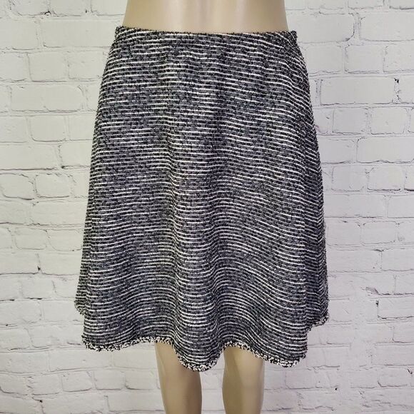 Max studio black ivory tweed mini skirt M NWT - Picture 1 of 7